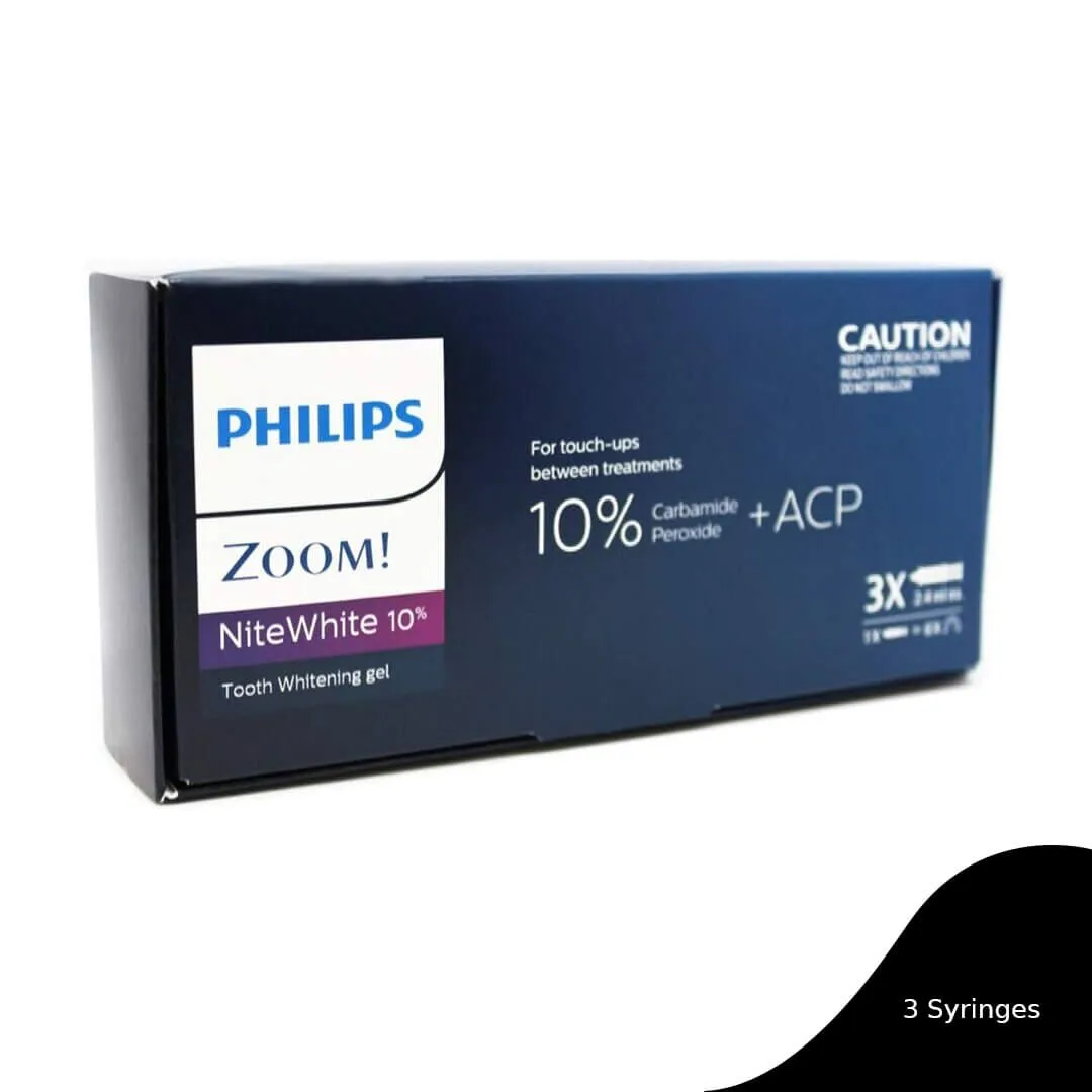 Philips Zoom Nite White 10% Carbamide Peroxide 3x 2.4gram Teeth