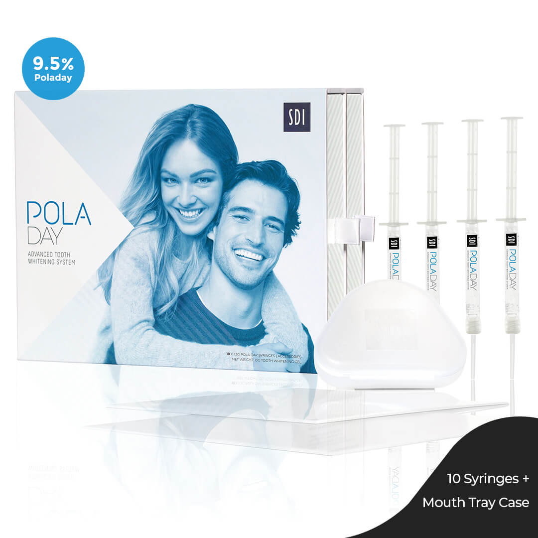 Poladay 9.5 Hydrogen Peroxide Teeth Whitening Gel 10 x 1.3gram