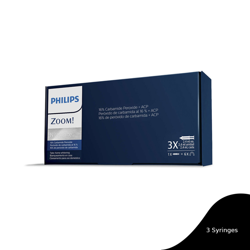Philips Zoom Nite White 16 Carbamide Peroxide 3x 2.4gram Teeth