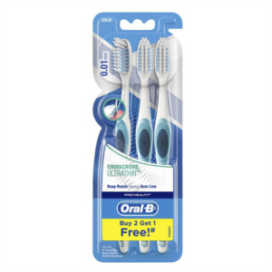1oral B Cross Action Ultra Thin Extra Soft Toothbrush 3pk Thehouseofmouth