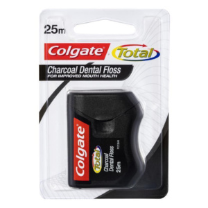 1colgatetotaldentalflosscharcoal25m Front Thehouseofmouth
