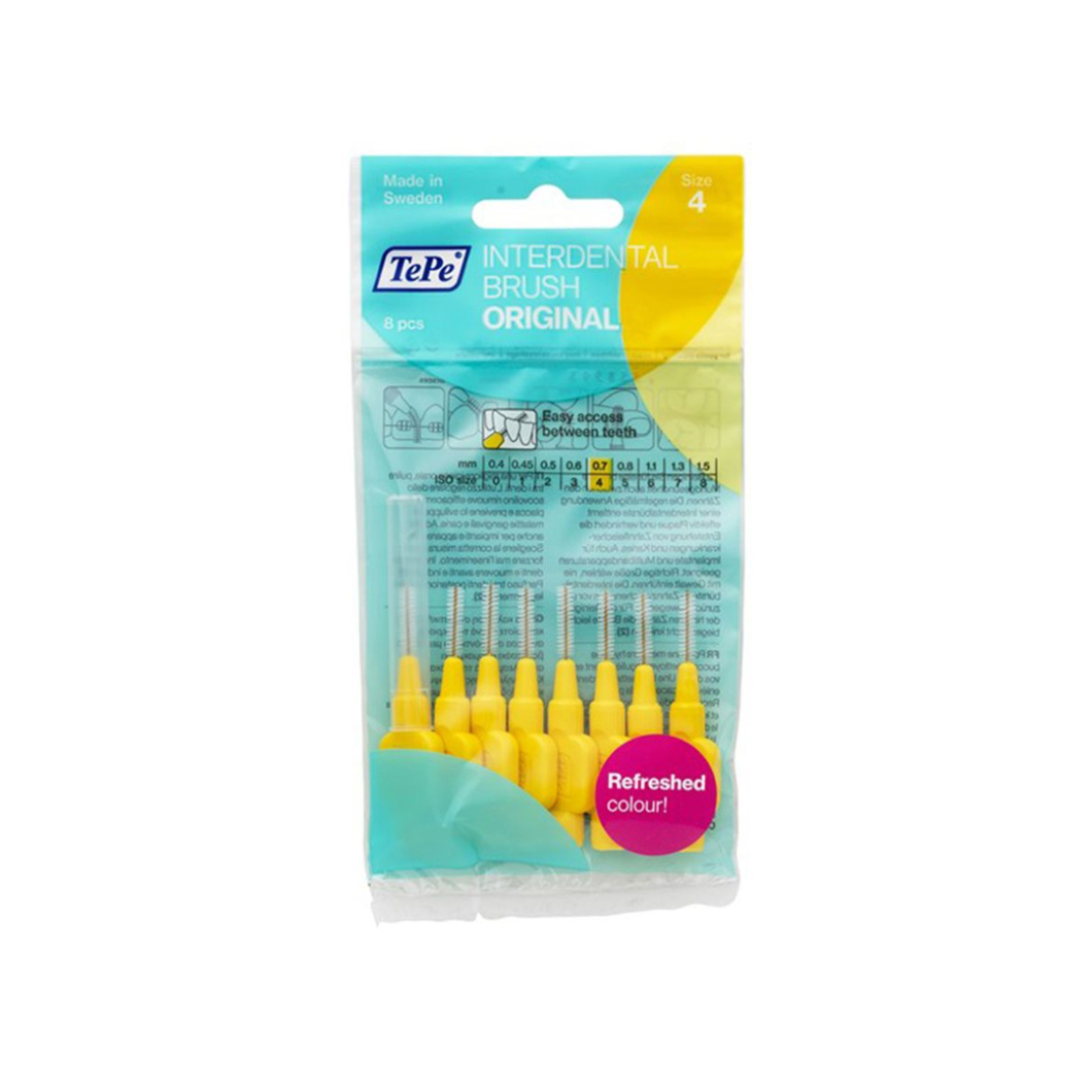 TePe Interdental Brush Size 4 Yellow 0.7mm 8pk The House of Mouth™