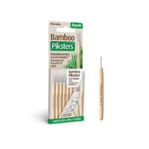 Bamboo Piksters Straight Box Handle White Thehouseofmouth