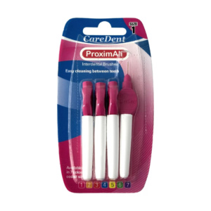Caredent Proximall Interdental Brushes Size 1 Pink Thehouseofmouth