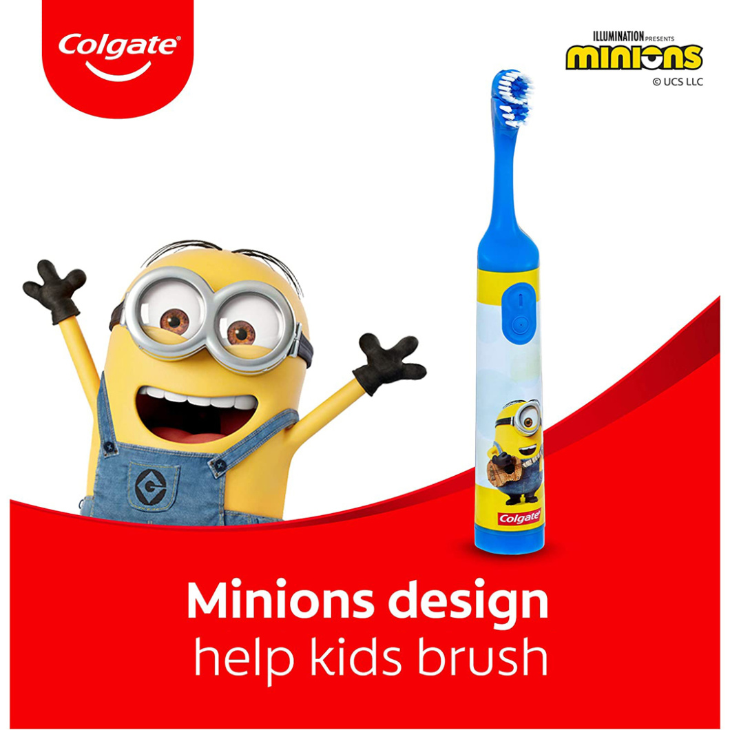 Colgate Children Minions Battery Powered Extra Soft Toothbrush 3yrs Promo5 Thehouseofmouth