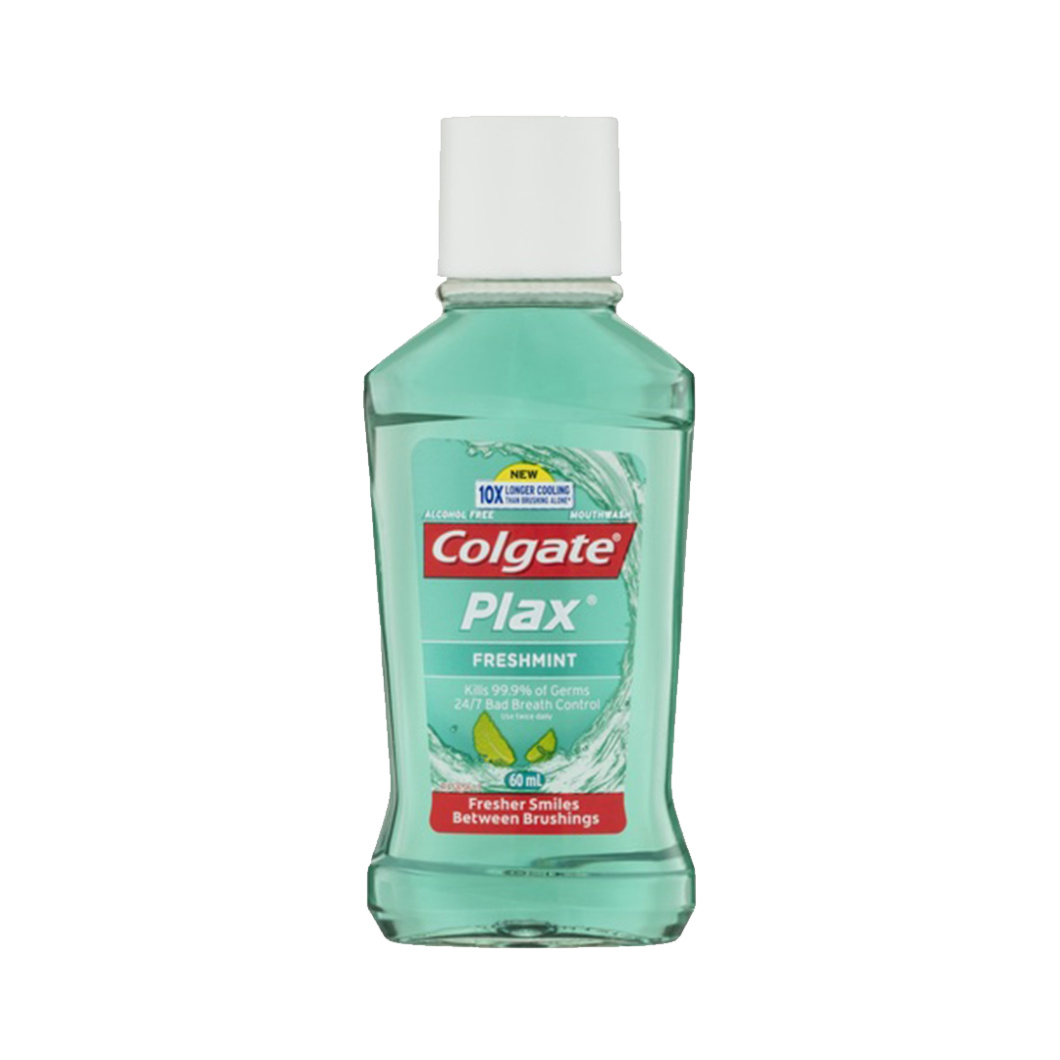 Colgateplaxfreshmint Alcoholfreemouthwash60ml Thehouseofmouth