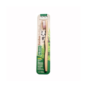 Piksters Bamboo Plant Based Bristles Medium Pink Toothbrush Copy