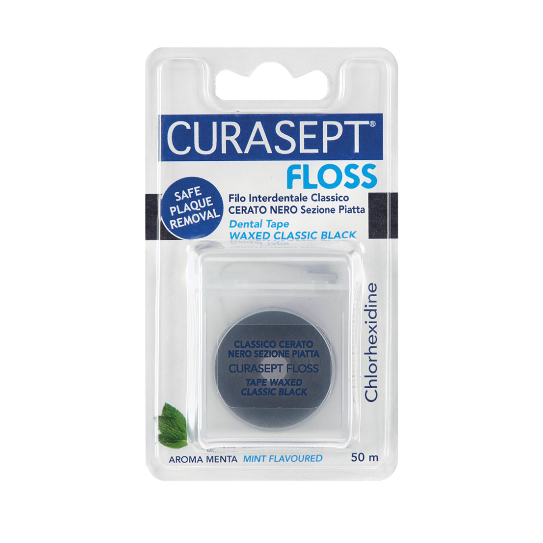 Curasept Waxed Black Floss