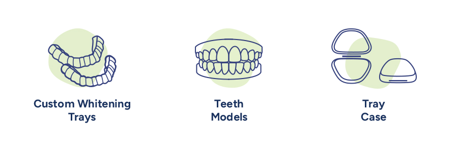 custom fit whitening package inclusions